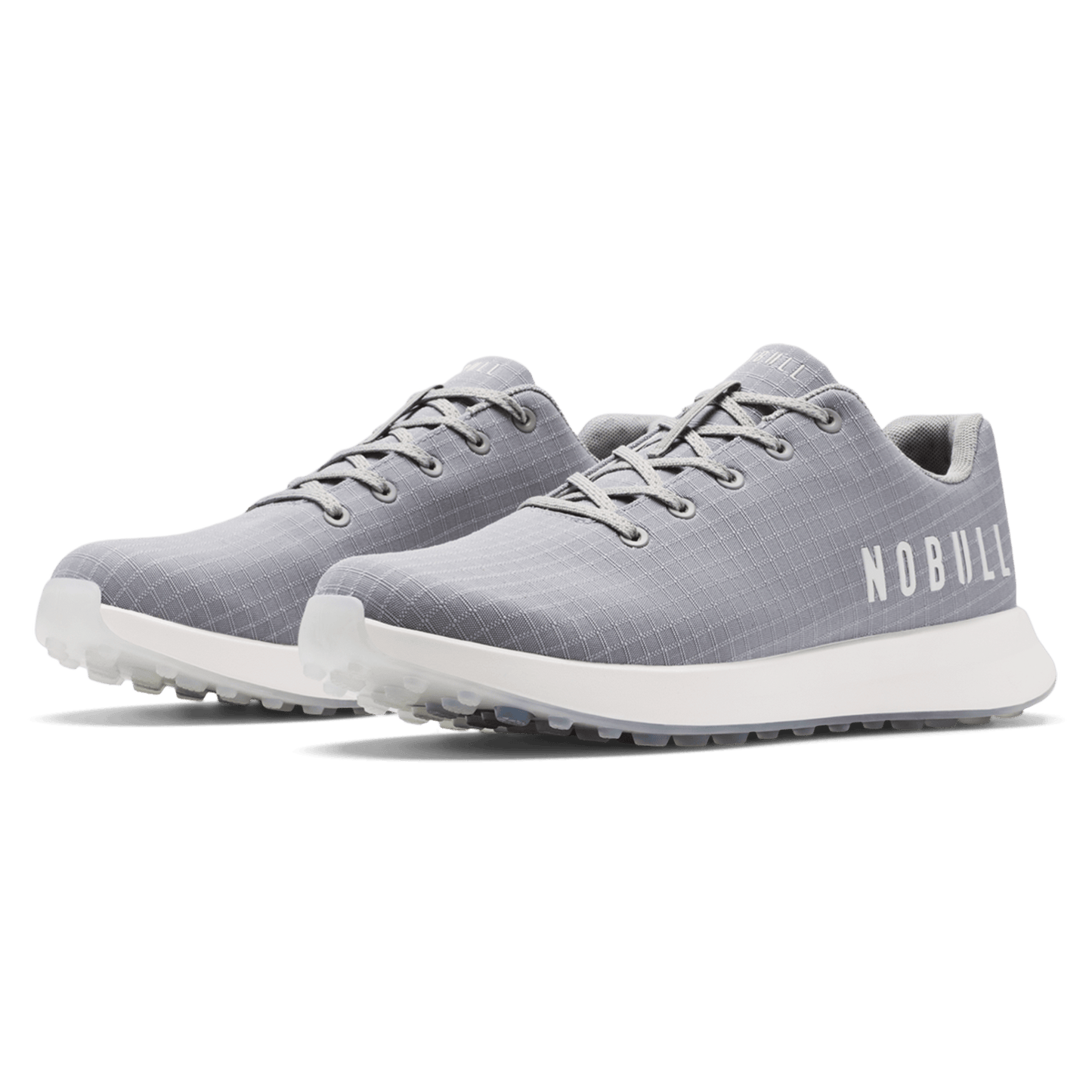 Grey Illusions NOBULL Ripstop Golf Shoes Front Side Angle.