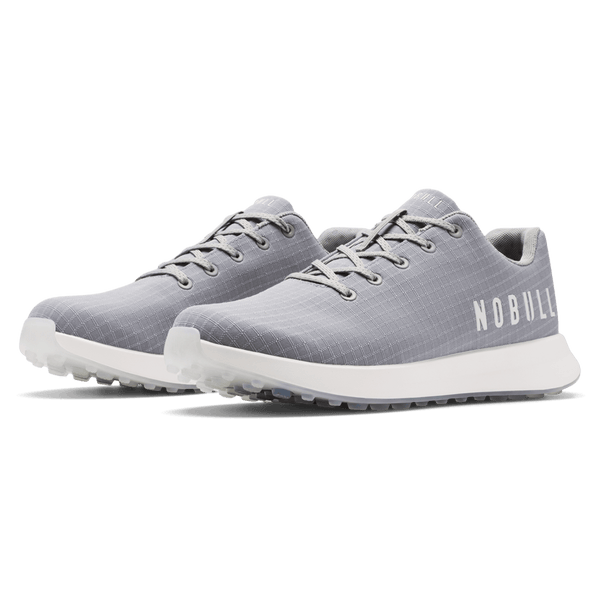 Grey Illusions NOBULL Ripstop Golf Shoes Front Side Angle.