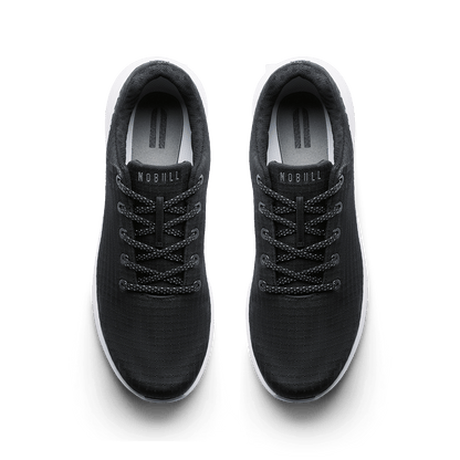 Jet Black Ripstop Golf Shoes Overhead Angle.