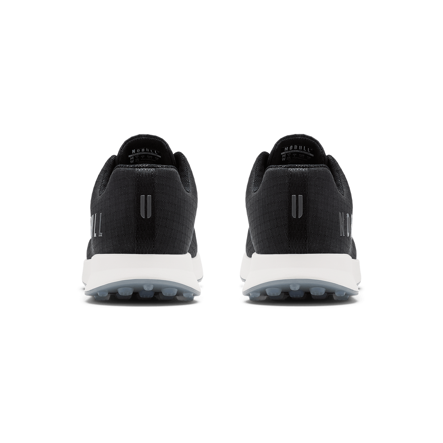 Jet Black Ripstop Golf Shoes Back Angle.
