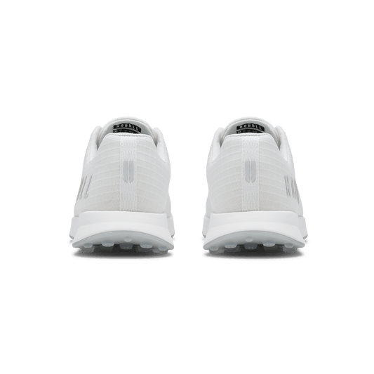 White Ripstop Golf Shoe Back Angle.