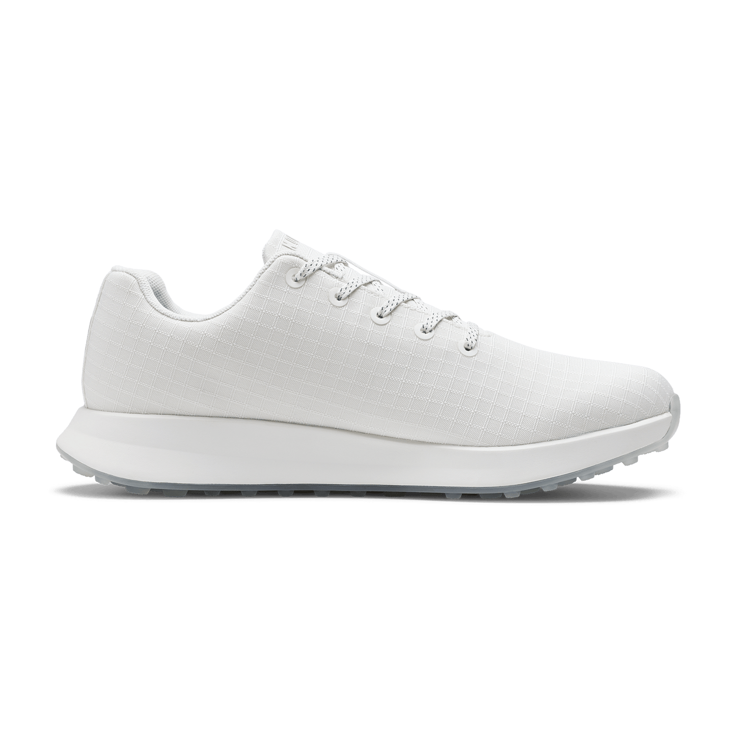 White Ripstop Golf Shoe Medial Angle.