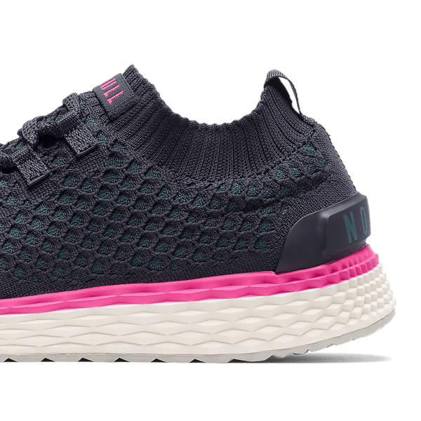 Night Navy Fuchsia Allday Knit Shoes Detail Shot Angle.