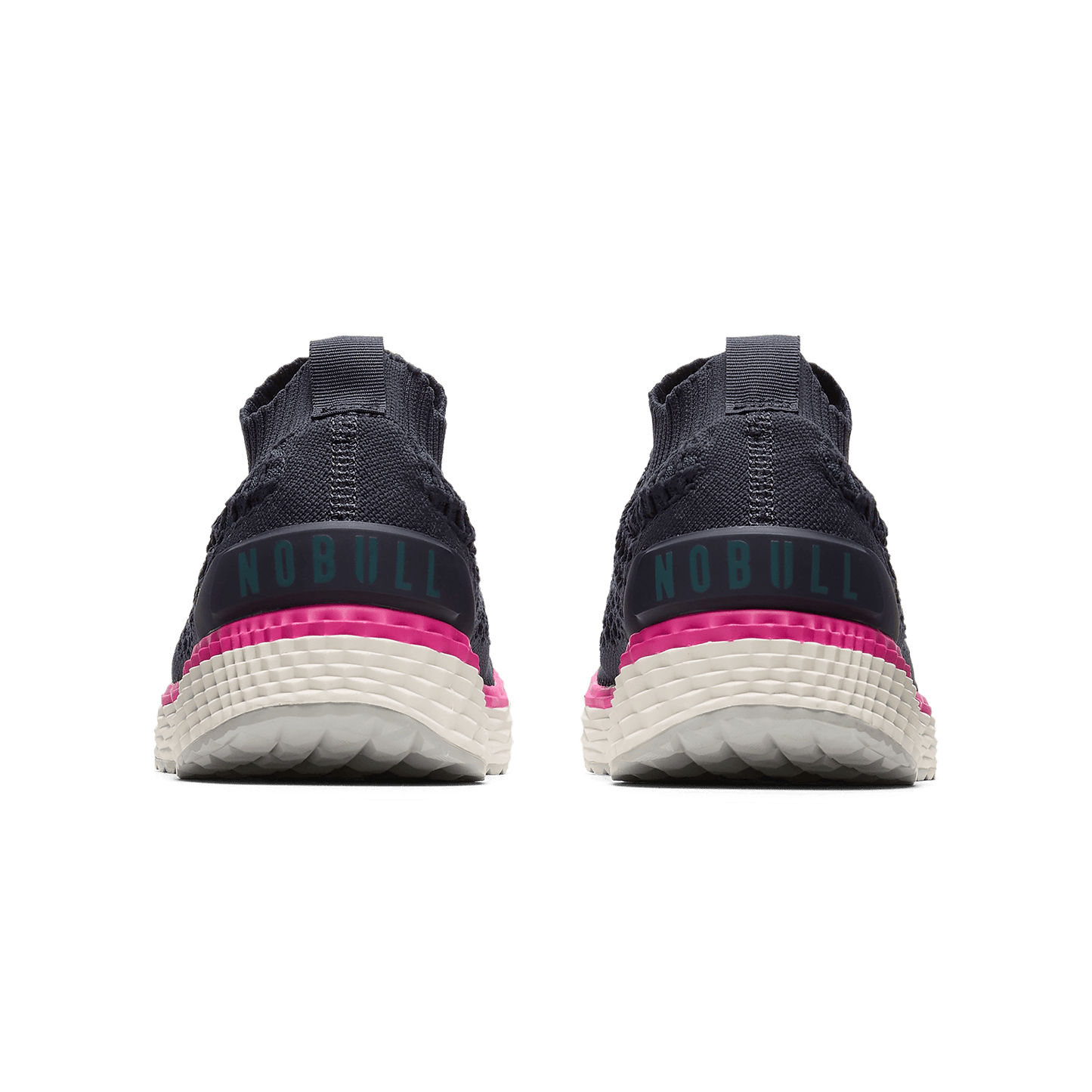 Night Navy Fuchsia Allday Knit Shoes Back Angle.