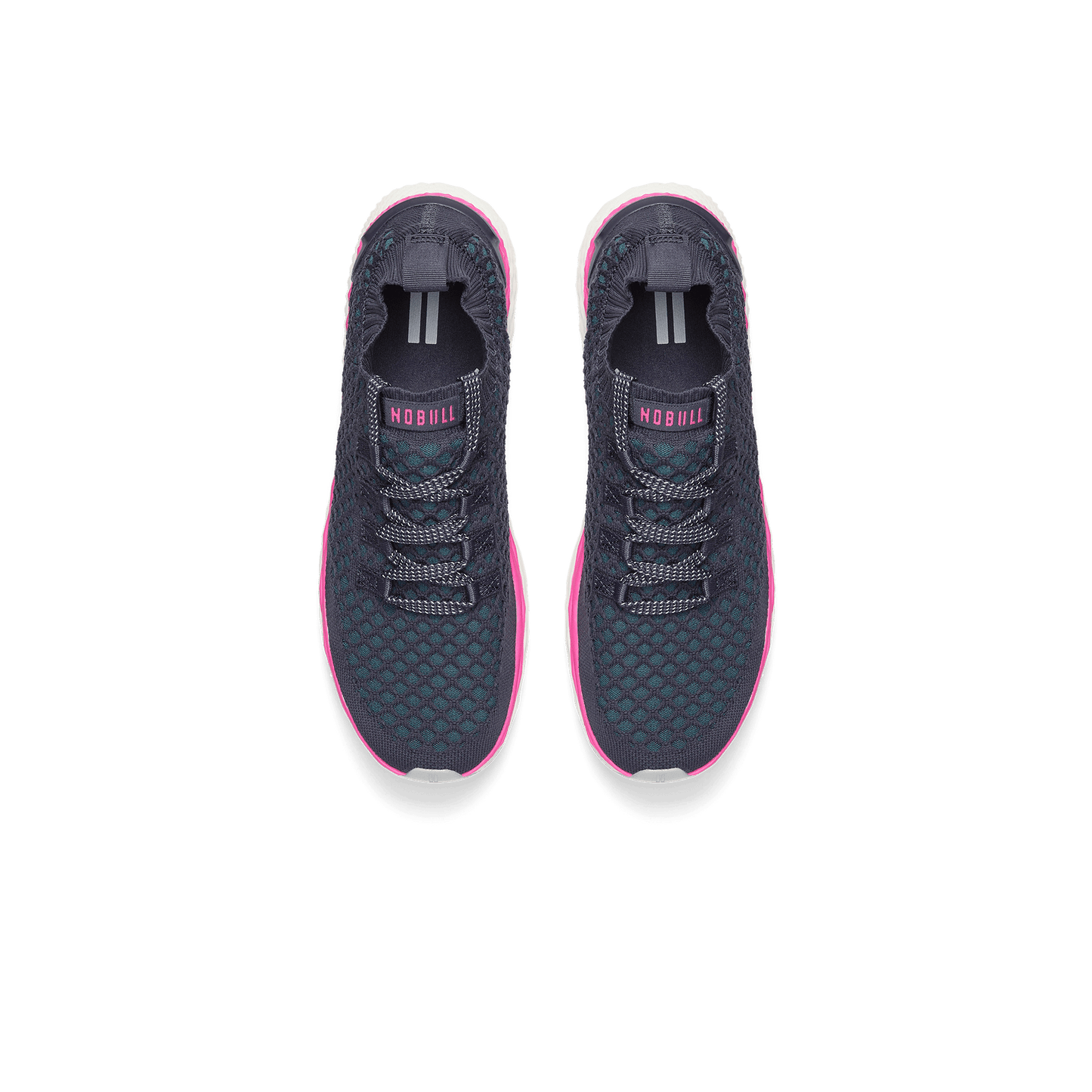 Night Navy Fuchsia Allday Knit Shoes Above Angle.