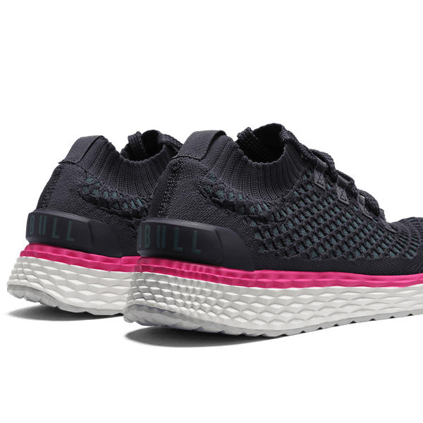 Night Navy Fuchsia Allday Knit Shoes Back Side Angle.