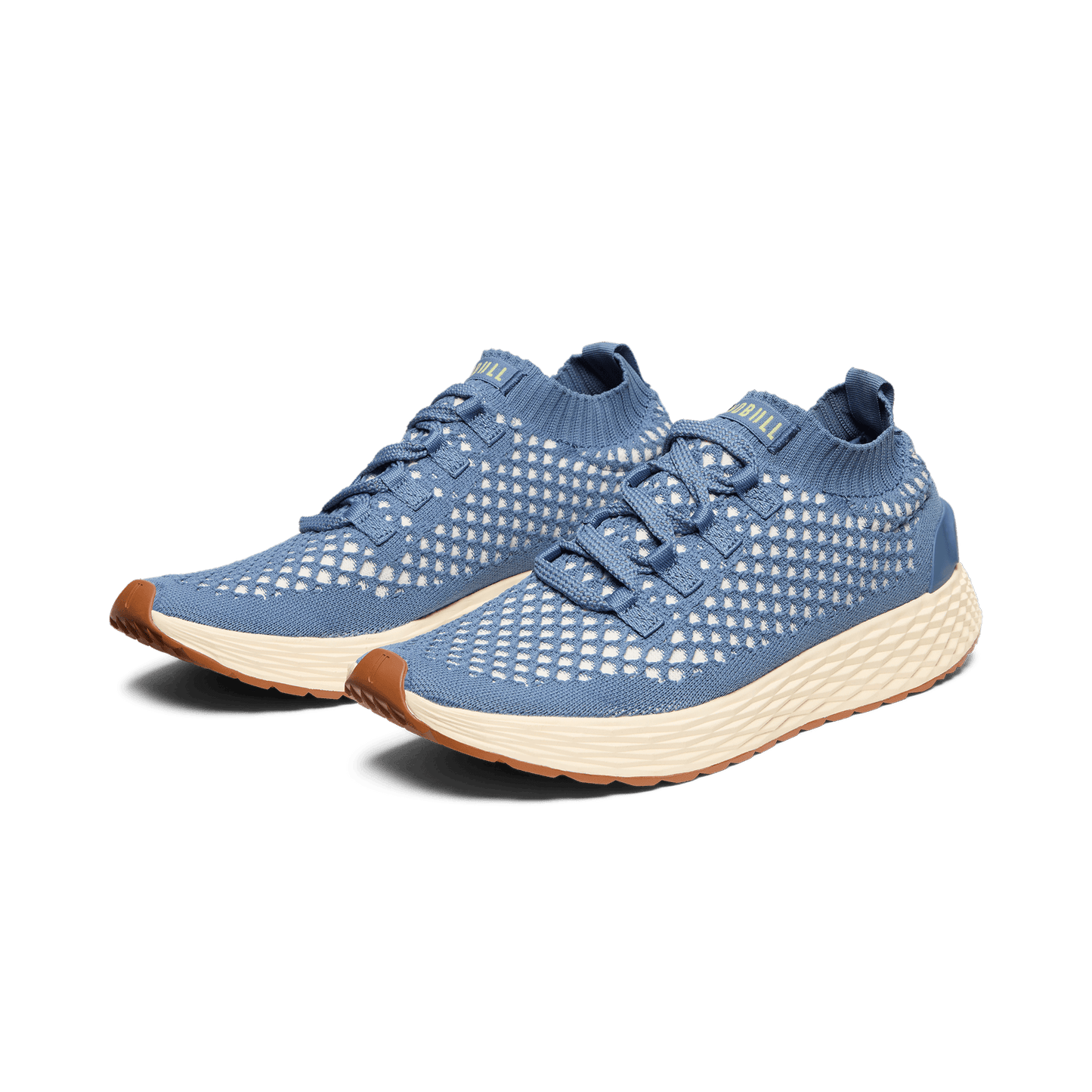 Mineral Blue Allday Knit Shoes Front Side Angle.