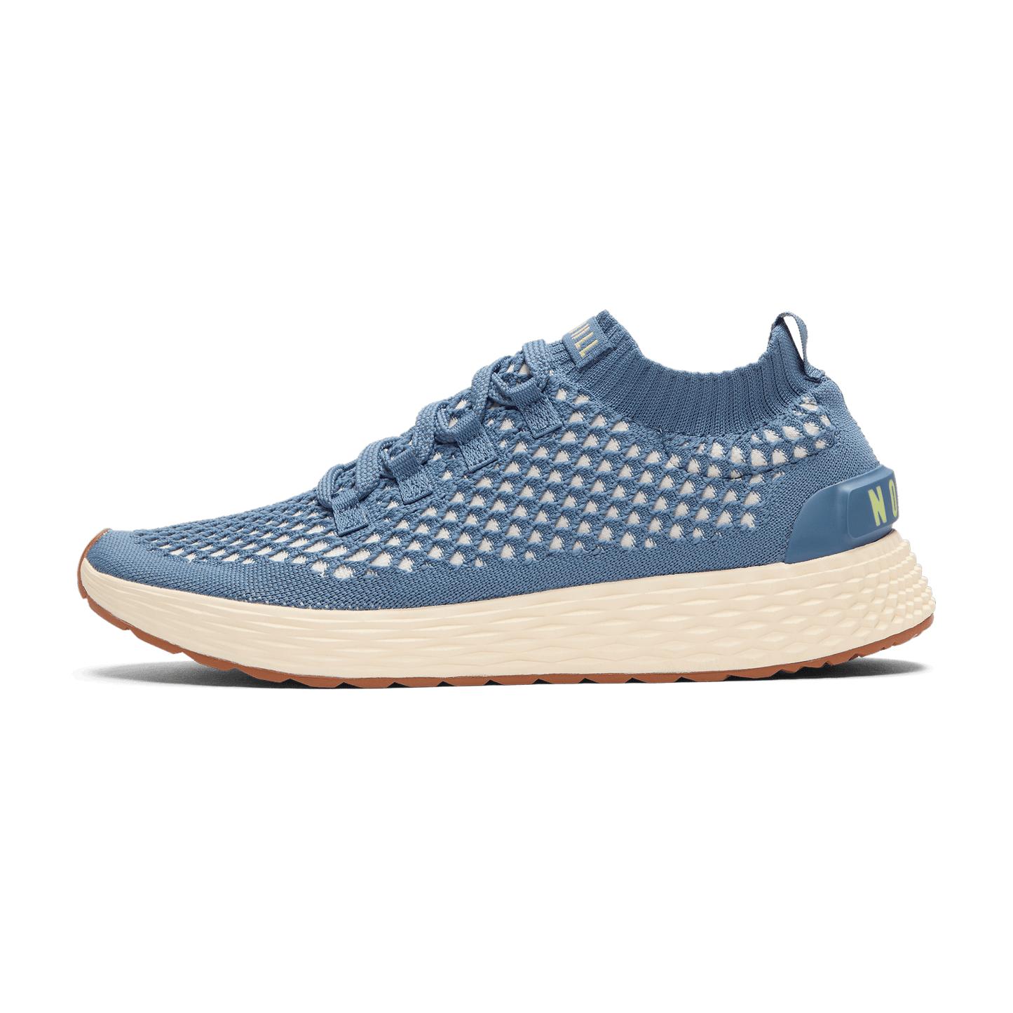 Mineral Blue Allday Knit Shoes Side Angle.