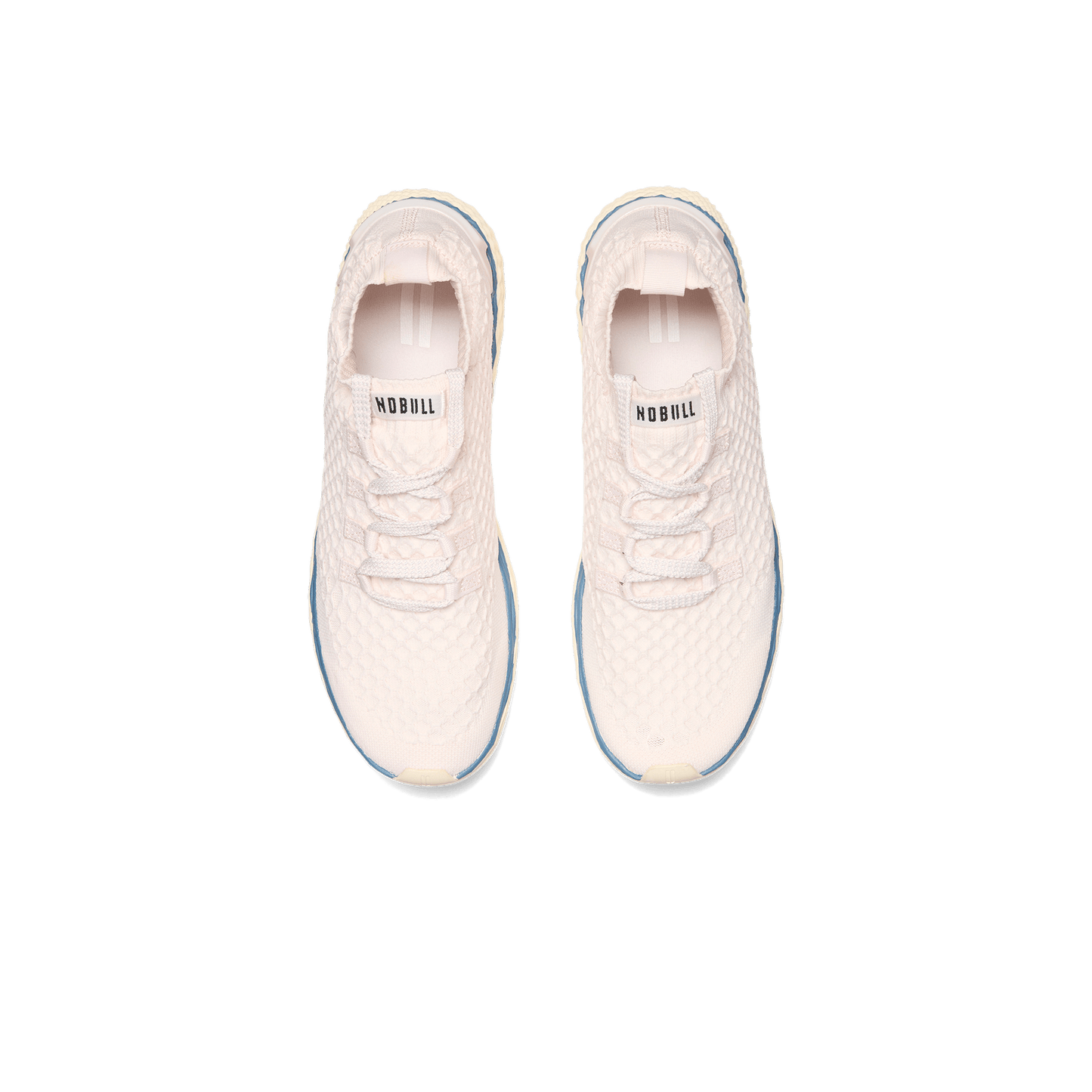 Pearl White Allday Knit Shoes Above Angle.