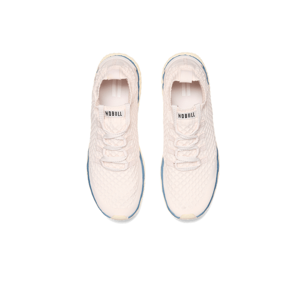 Pearl White Allday Knit Shoes Above Angle.