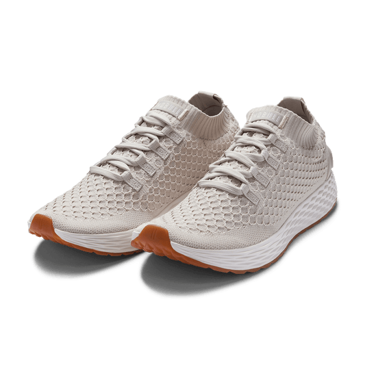 Desert Allday Knit Shoe Front Side Angle.
