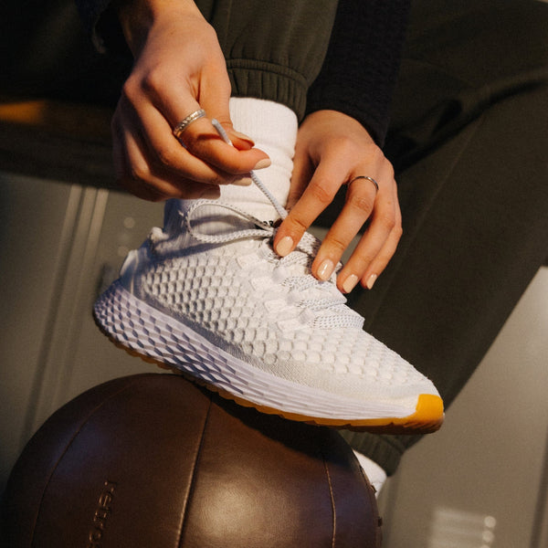 Women's White Allday Knit On Body.