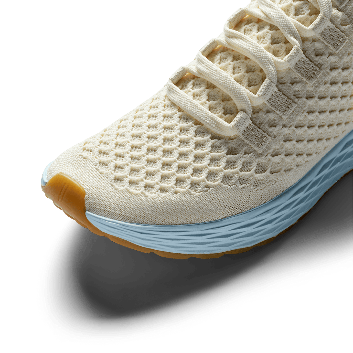 Mineral White Ice Water Allday Knit Shoe Detail Angle.