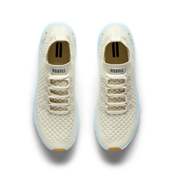 Mineral White Ice Water Allday Knit Shoe Overhead Angle.