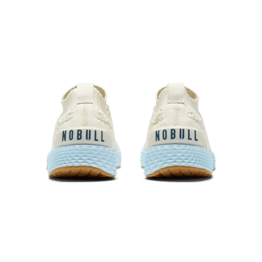 Mineral White Ice Water Allday Knit Shoe Back Angle.