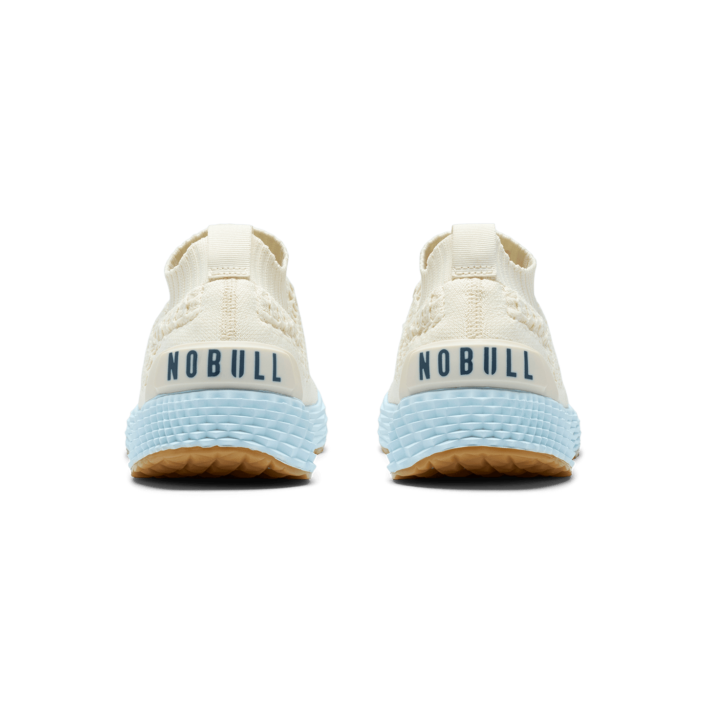 Mineral White Ice Water Allday Knit Shoe Back Angle.