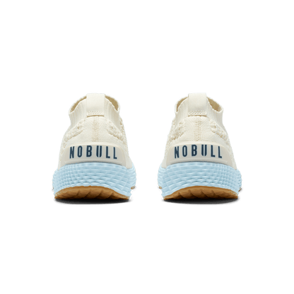 Mineral White Ice Water Allday Knit Shoe Back Angle.