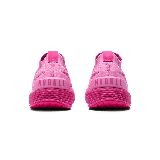 Signal Pink Allday Knit Shoe Back Side Angle.