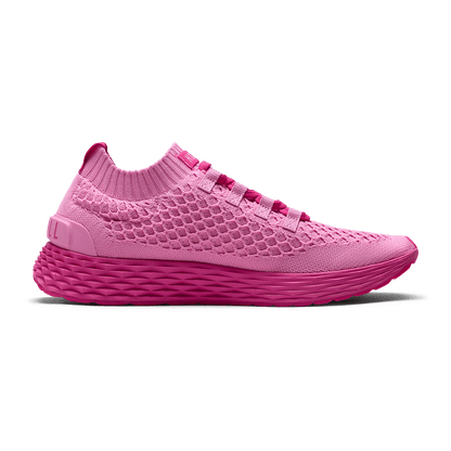 Signal Pink Allday Knit Shoe Medial Side Angle.