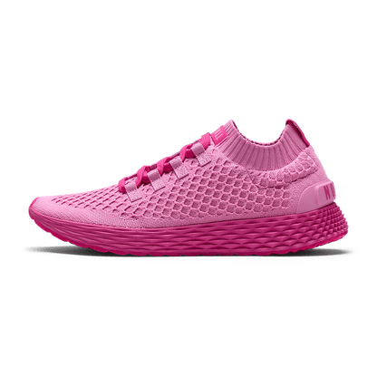 Signal Pink Allday Knit Shoe Side Angle.