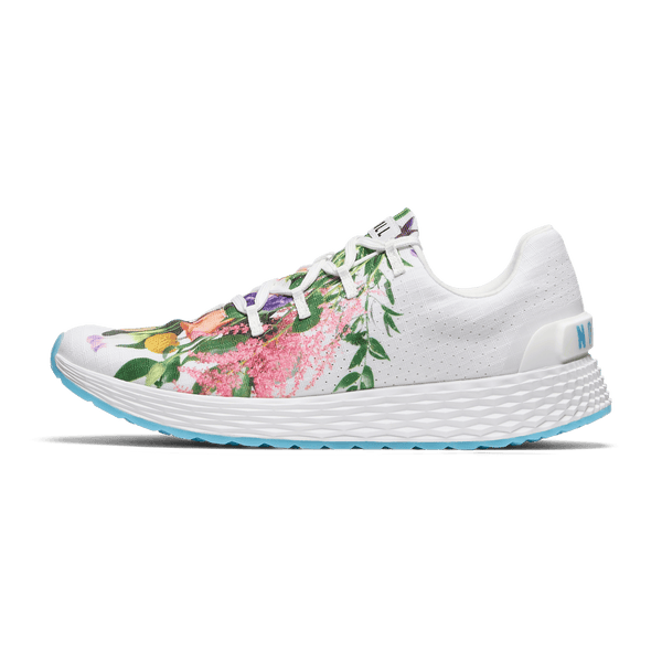 White Take Your Flowers Allday Ripstop Shoe Side Angle