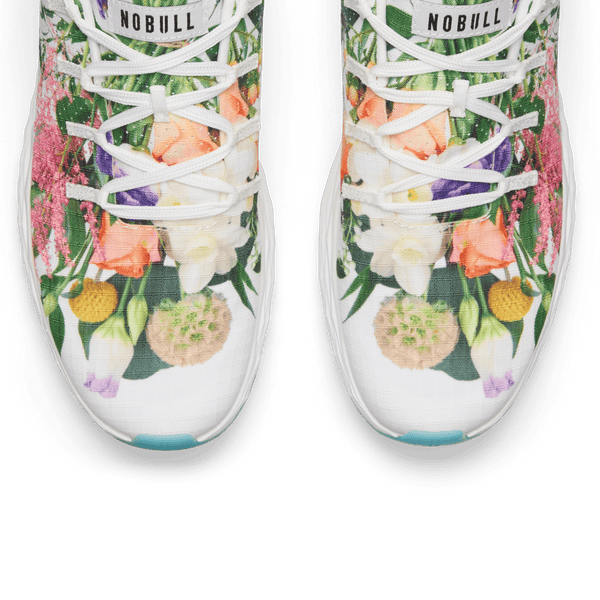 White Take Your Flowers Allday Ripstop Shoes Toe Detail 