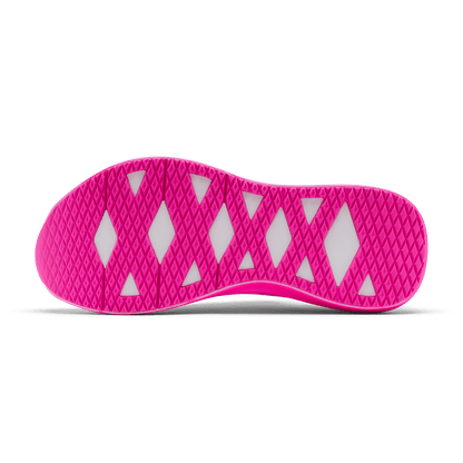 White Pink Glo Drive 2 Shoe Bottom Angle.