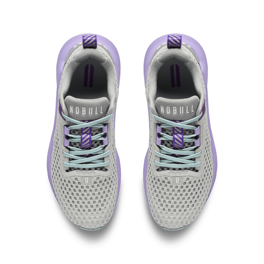 Light Gray Purple Rose Journey 2 Shoe Overhead Angle.