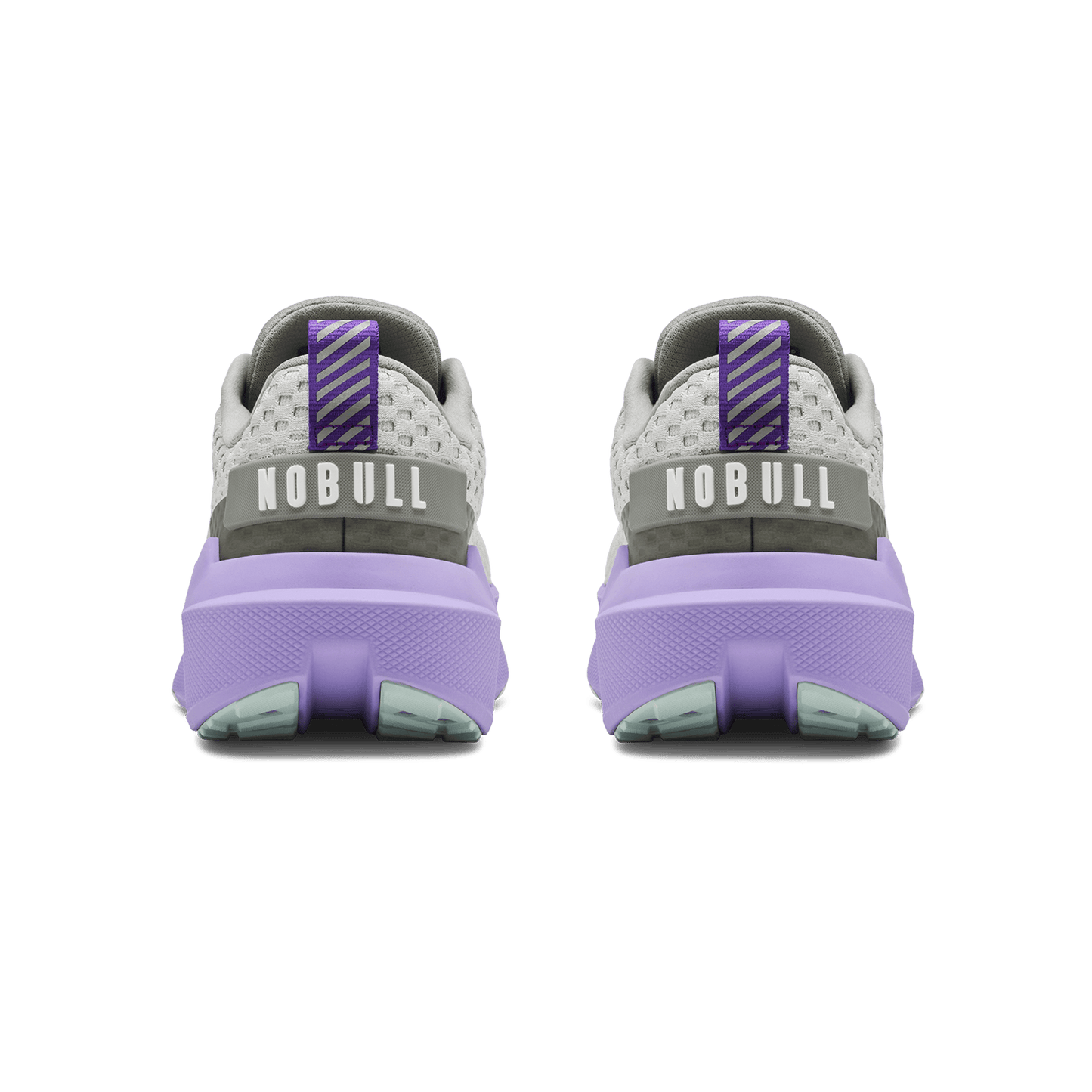Light Gray Purple Rose Journey 2 Shoe Back Angle.