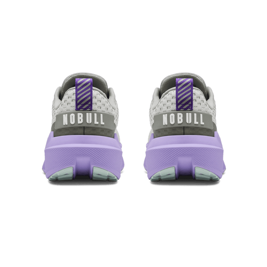 Light Gray Purple Rose Journey 2 Shoe Back Angle.