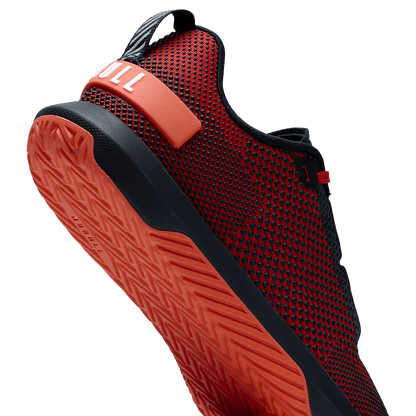 Equestrian Red Outwork Flex Shoe Detail Angle.