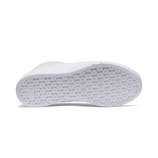 White Outwork High-Top Shoes Bottom Angle.