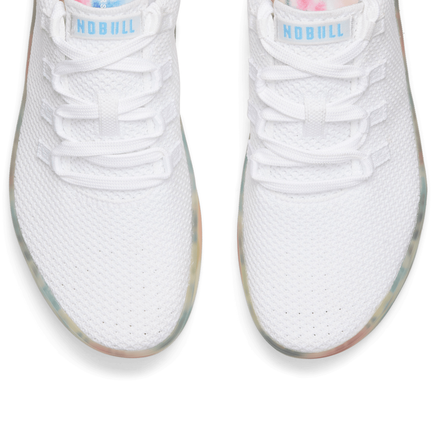 White Take Your Flowers Recs Knit Shoe Above Toe Box Angle