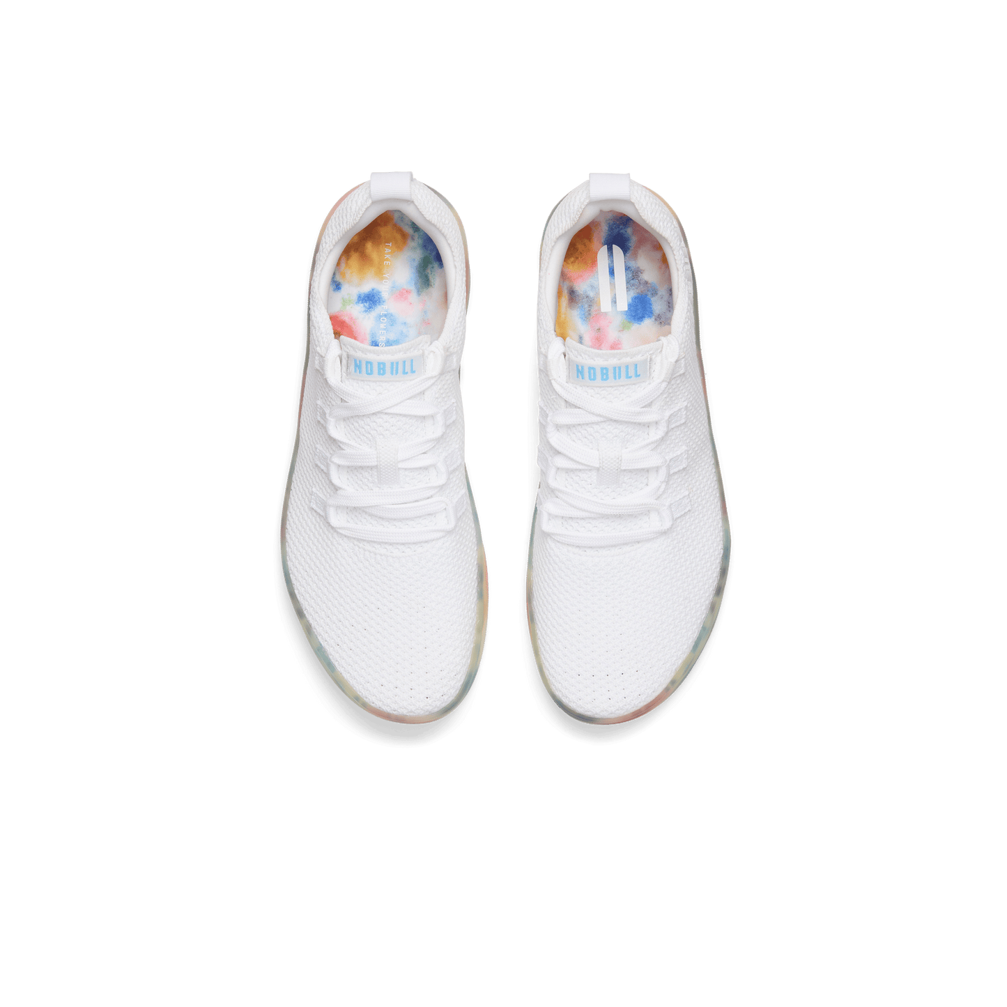 White Take Your Flowers Recs Knit Shoe Above Angle