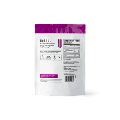 Blueberry Pomegranate Electrolytes Reverse Side of Packaging