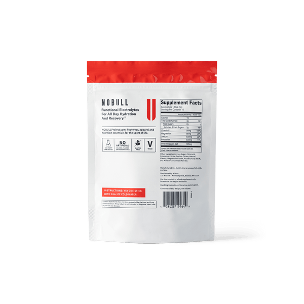 Fruit Punch Electrolytes Reverse Side of Packaging