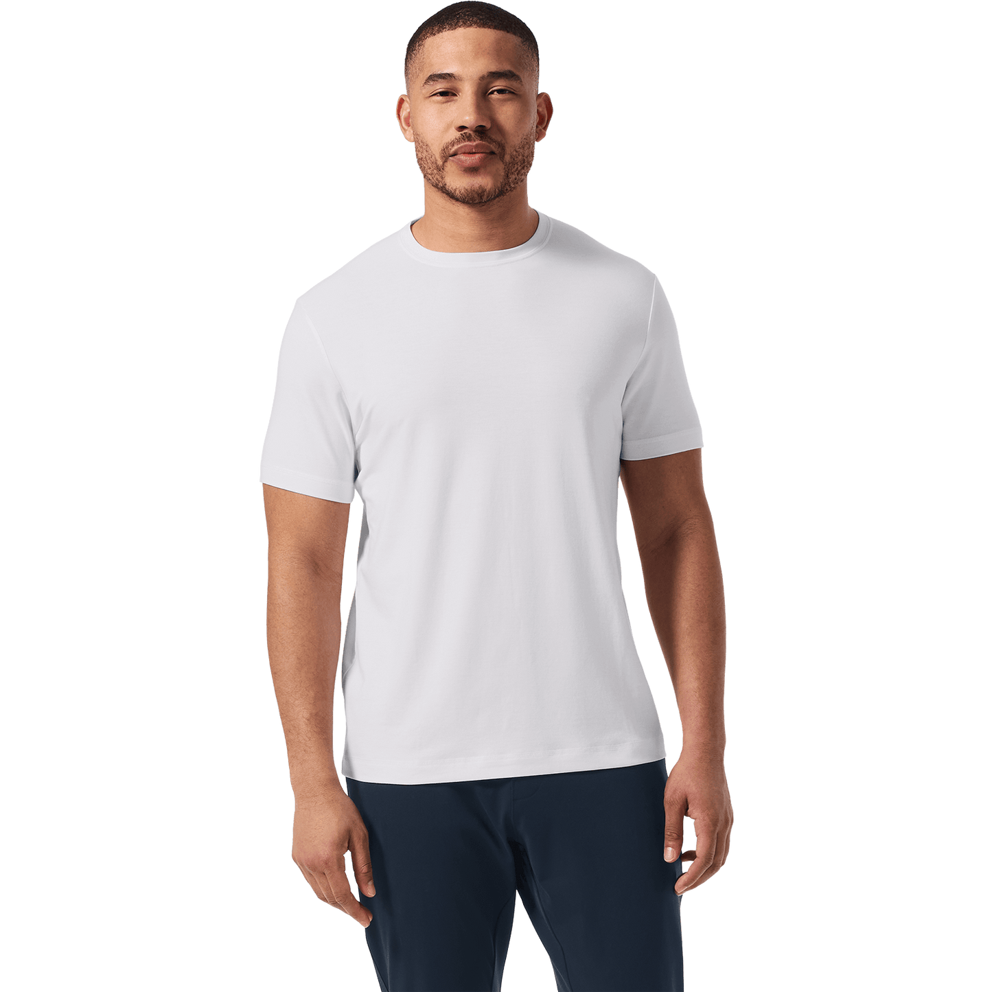 White Men's Public Rec Adapt Tee Front Full Body Angle.