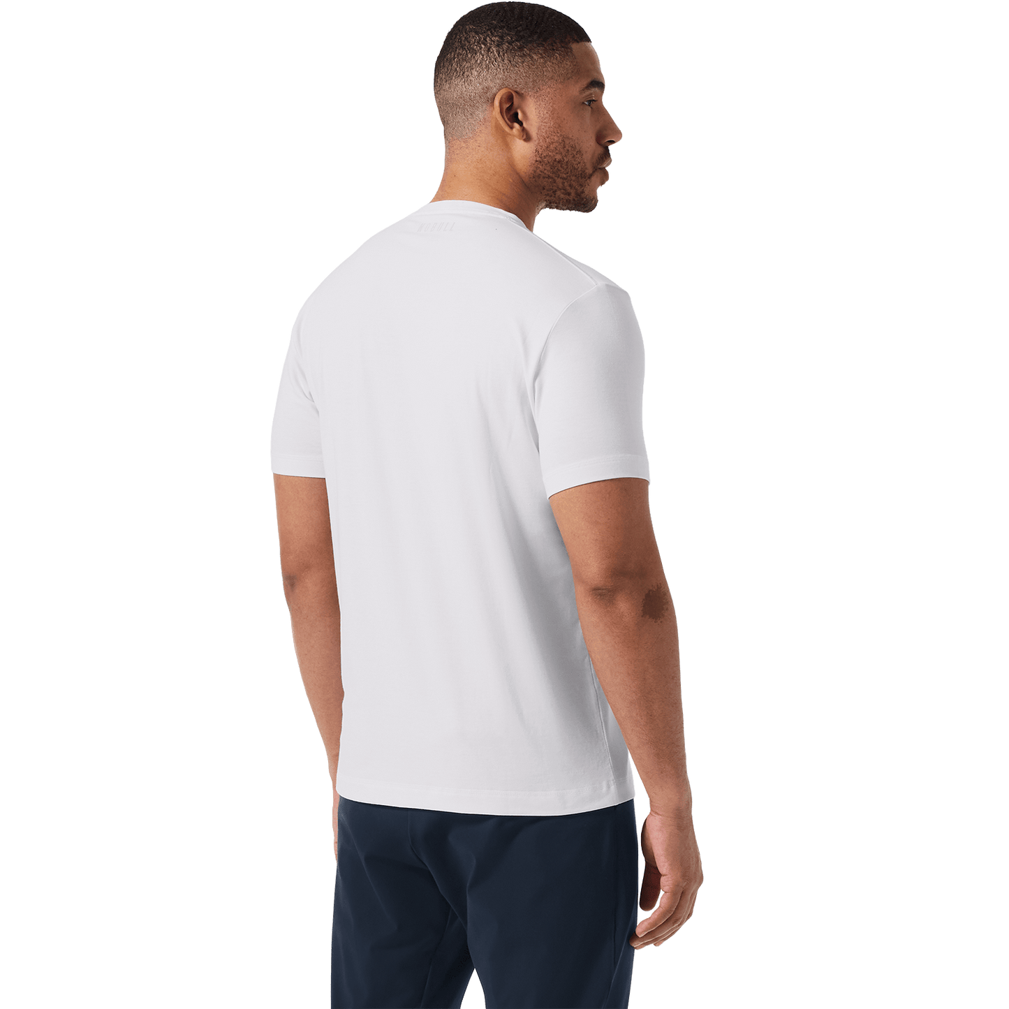 White Men's Public Rec Adapt Tee Back Full Body Angle.