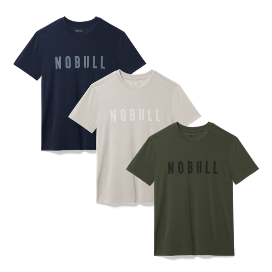 
                        NOBULL product Men's NOBULL Signature Tee 3 Pack - Everyday Neutrals
                      