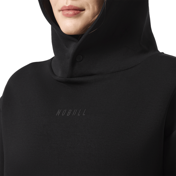 Women's Black Elements Hoodie Detail Angle.
