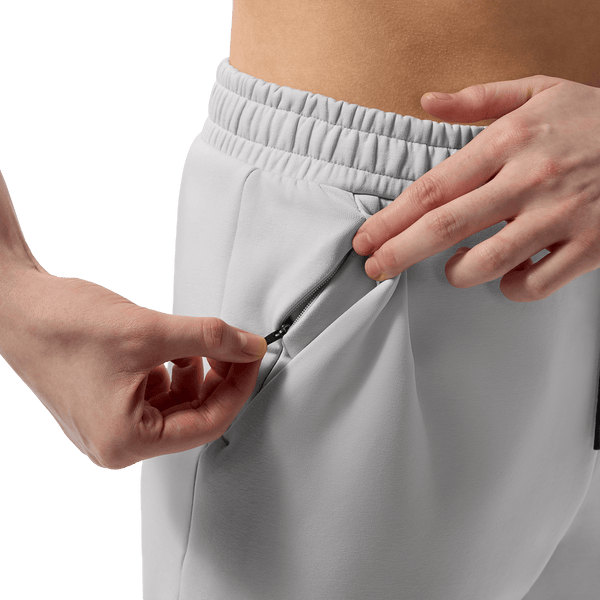 Women's Light Grey Elements Crew x Jogger Bundle Set Secret Zipper Pocket Angle.