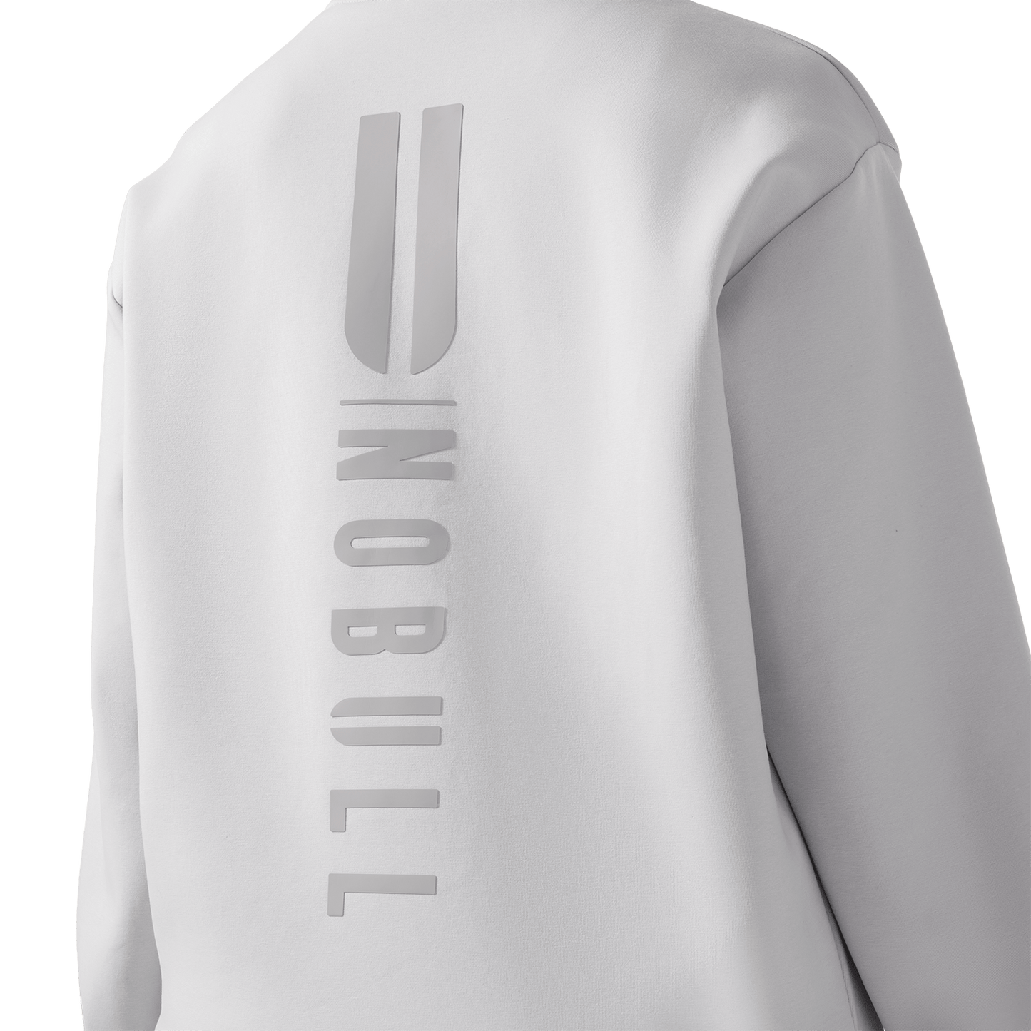 Women's Light Grey Elements Crew Back Detail Angle.