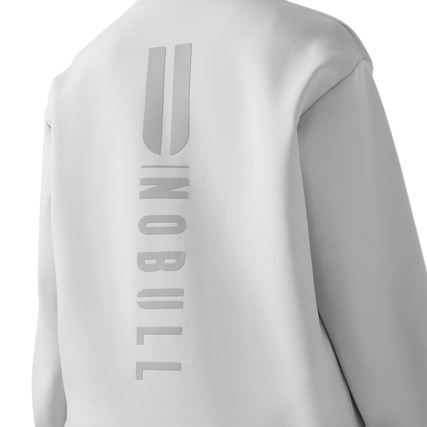 Women's Light Grey Elements Crew Back Detail Angle.
