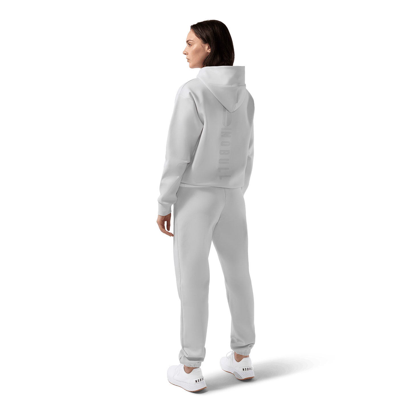 Women's Light Grey Hoodie x Jogger Elements Full Back On Body Bundle.