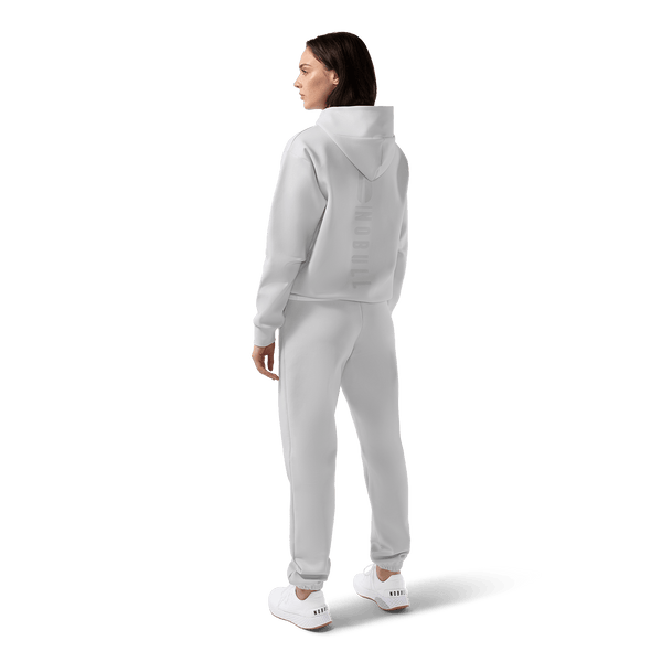 Women's Light Grey Hoodie x Jogger Elements Full Back On Body Bundle.