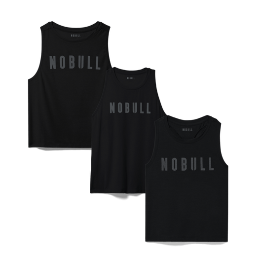 
                        NOBULL product Women's NOBULL Mixed Tank Assortment 3 Pack - Black
                      