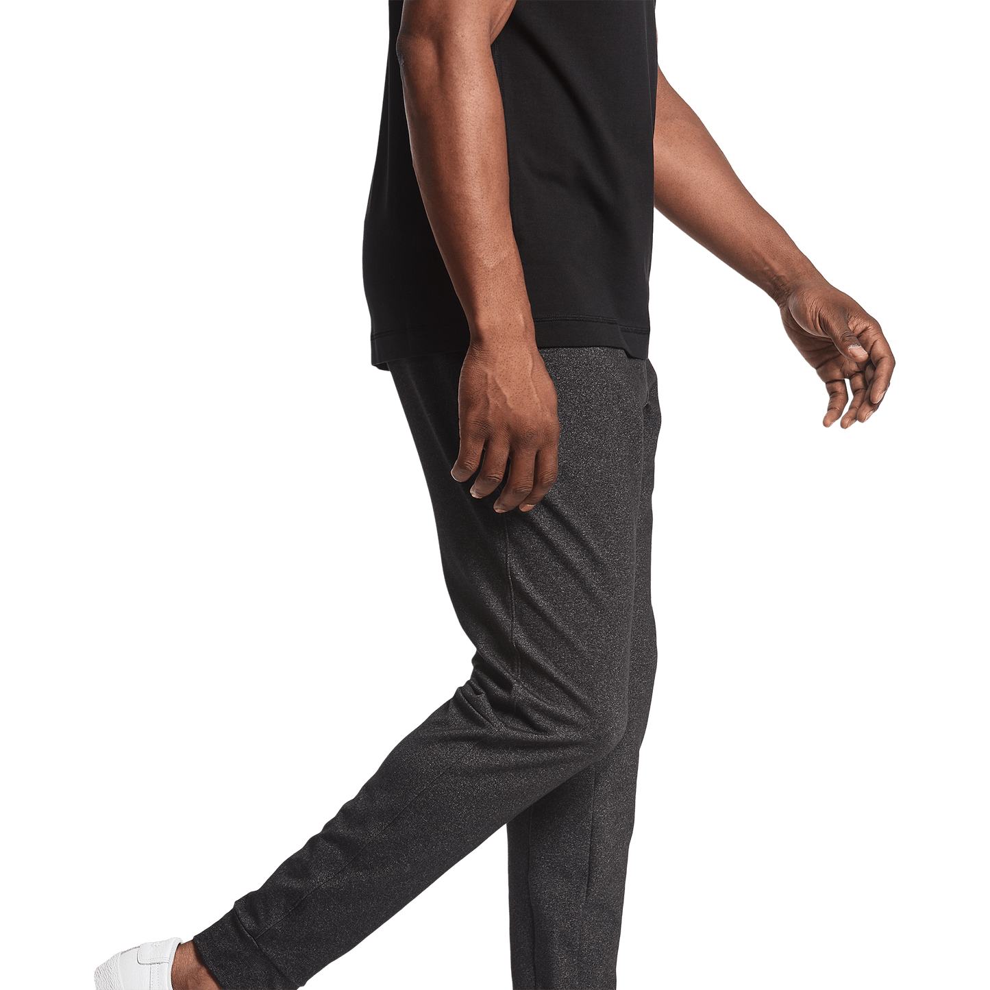 Men's Heather Charcoal Gamechanger 5 Pocket Jogger Side Angle.