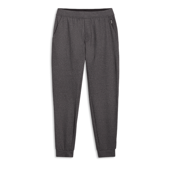 Men's Heather Charcoal Gamechanger 5 Pocket Jogger Flat Lay Angle.