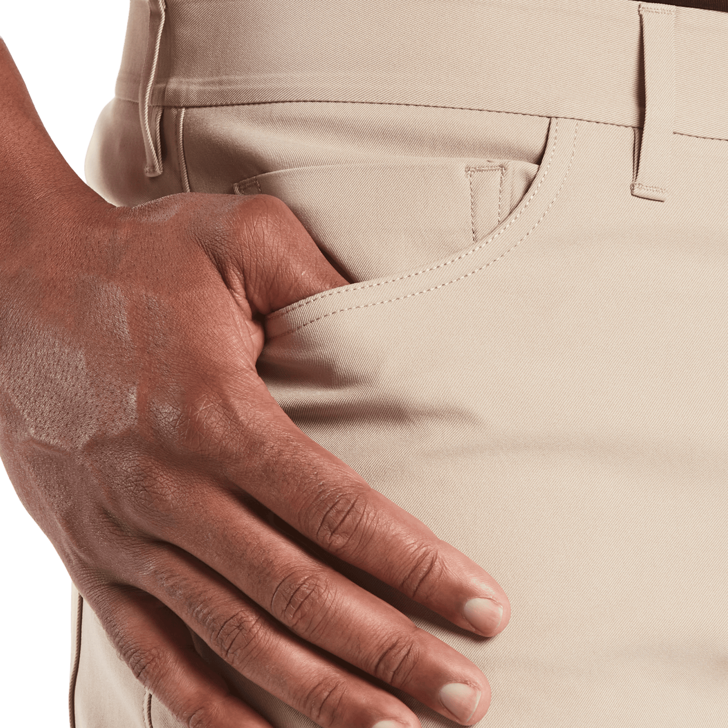 Sand Dealmaker Pant Pocket Detail Angle.