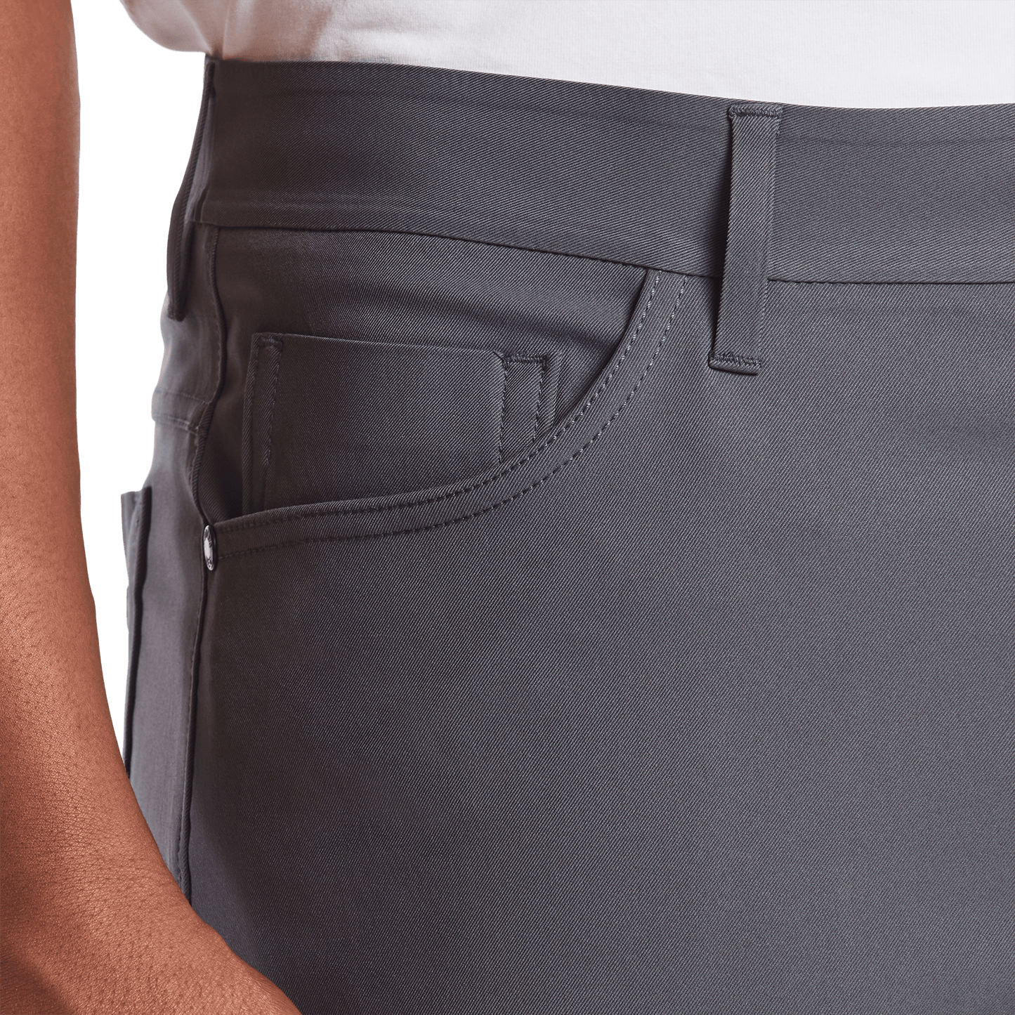 Slate Dealmaker Pant Pocket Detail Angle.